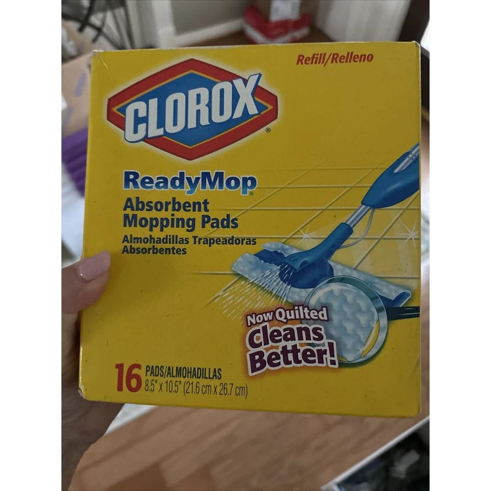 Clorox Ready Mop Absorbent Mopping Cleaning Pads 16 Refill‎ Pads New